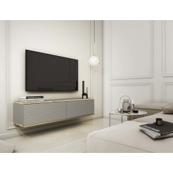 Szafka RTV Szaro - Złota  135 cm MDF